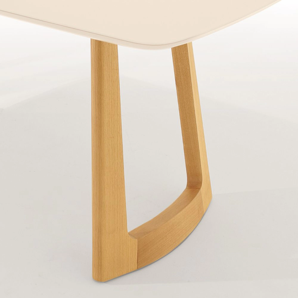 Mesa de Jantar Marrocos 1,80m x 1m Com Vidro Off White