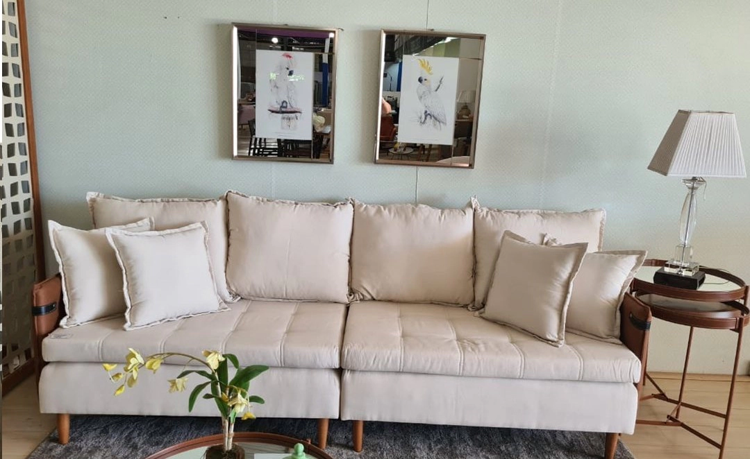 Sofá Fixo Veneza Pocket 3 Lugares 2,30m - Bianchi Móveis
