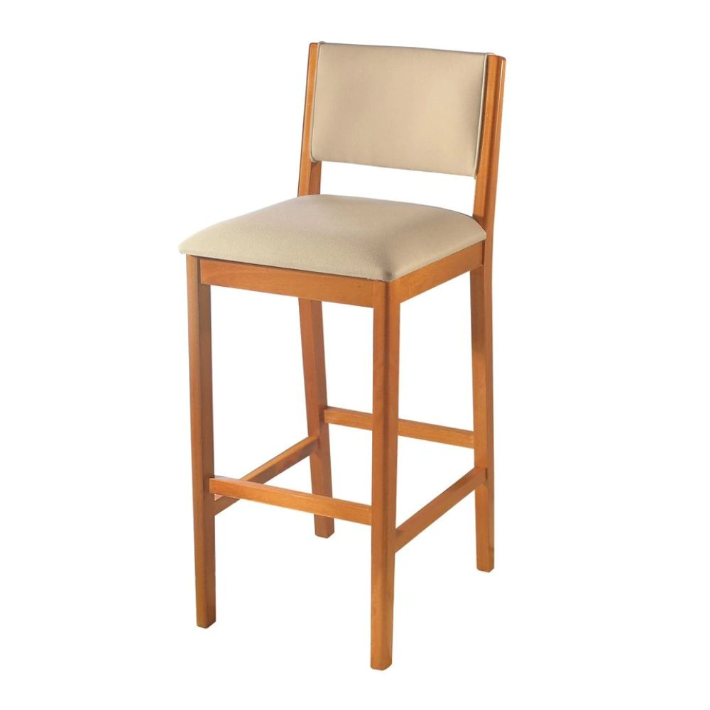 Banqueta Estela com Encosto Estofado