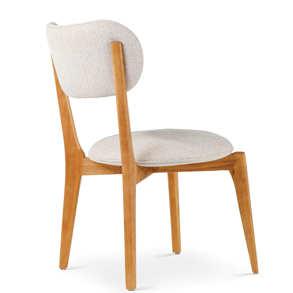 Cadeira Cedro com Encosto Estofado Para Mesa de Jantar