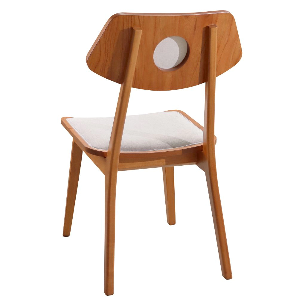 Cadeira Flora com Encosto Estofado Para Mesa de Jantar