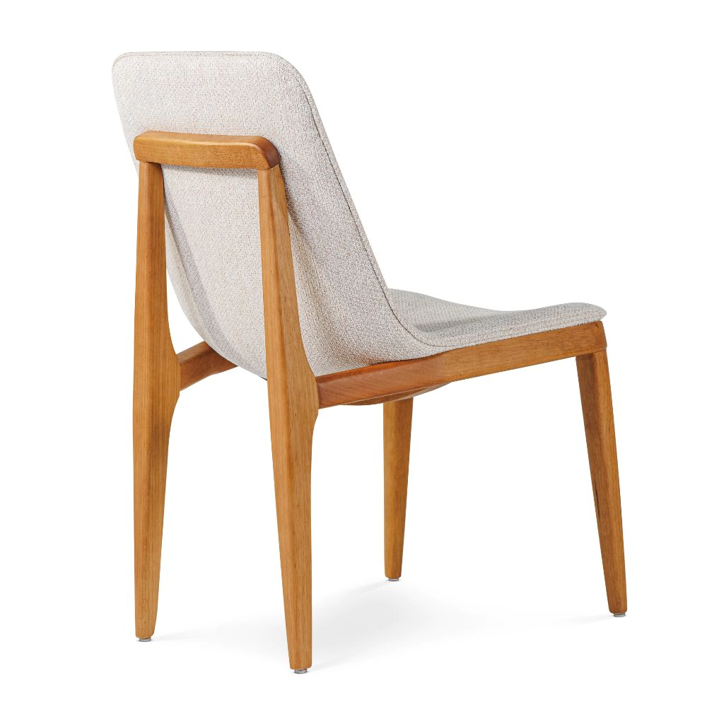 Cadeira Emma com Encosto Estofado Para Mesa de Jantar
