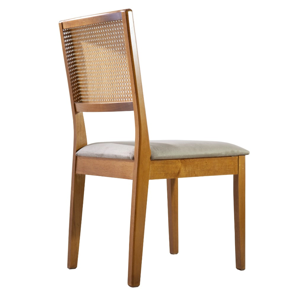 Cadeira Lyon com Encosto em Ratan Para Mesa de Jantar