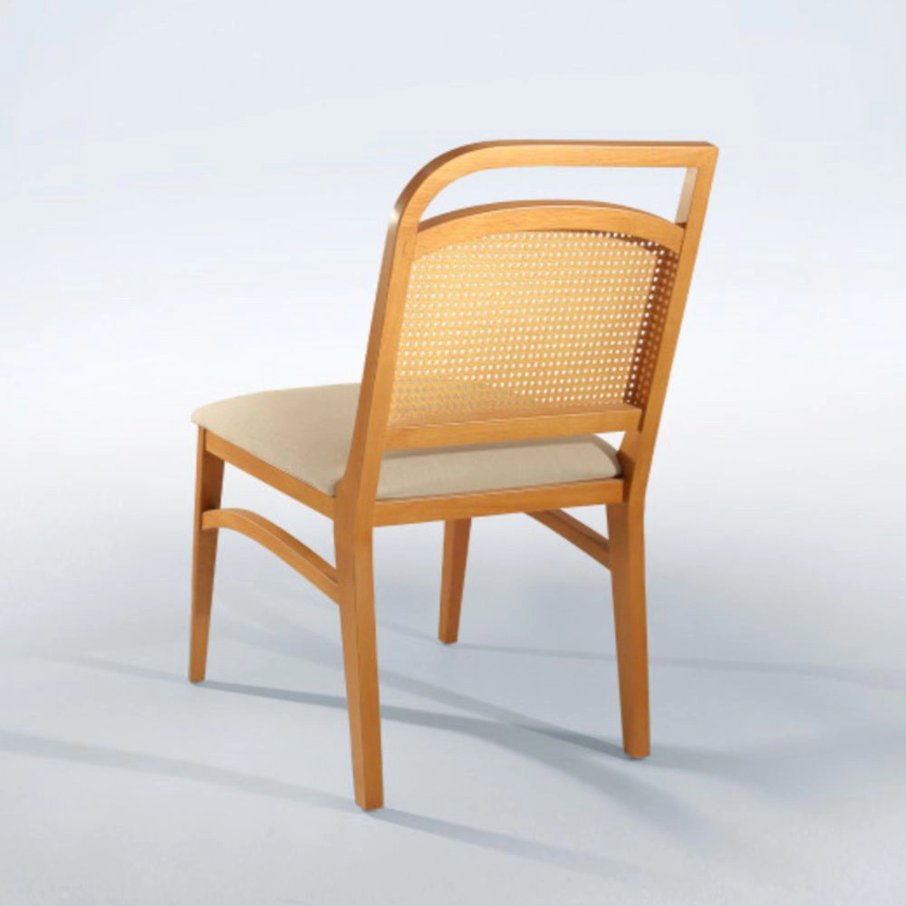 Cadeira Munique com Encosto em Ratan Para Mesa de Jantar