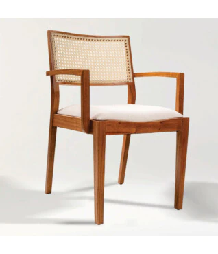Cadeira Karen com Braço Para Mesa de Jantar