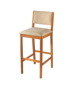 Banqueta Estela com Encosto Estofado