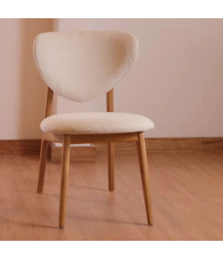 Cadeira Ariel com Encosto em Tecido Para Mesa de Jantar