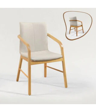 Cadeira Safira com Braço Para Mesa de Jantar