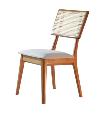 Cadeira Mônaco com Encosto em Ratan Para Mesa de Jantar