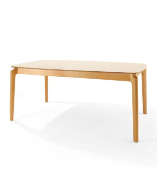 Mesa de Jantar Iris 1,60m x 0,90m Com Vidro Off White