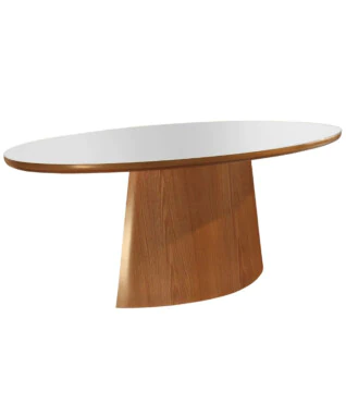 Mesa de Jantar Oval Bella 1,80mx1,00m 