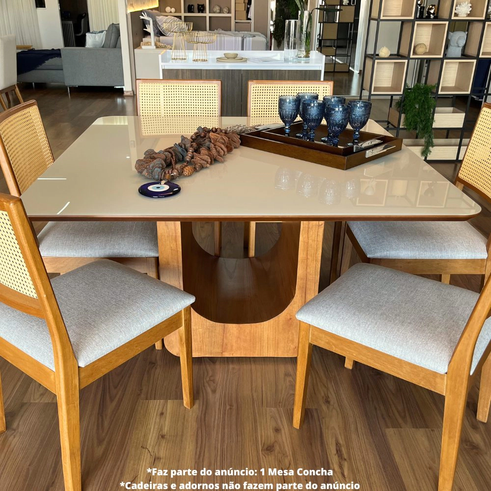 Mesa de Jantar Concha 1,36m x 1,36m