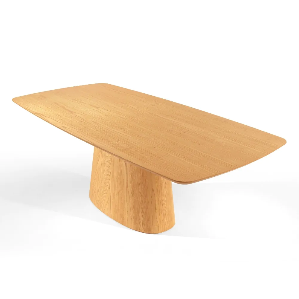 Mesa de Jantar Lysa 2,20m x 1,10m Tampo Lâmina de Madeira PRONTA ENTREGA
