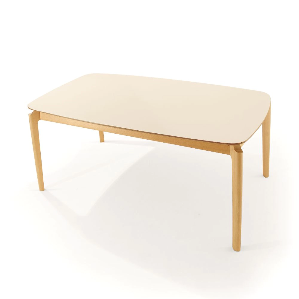 Mesa de Jantar Iris 1,60m x 0,90m Com Vidro Off White