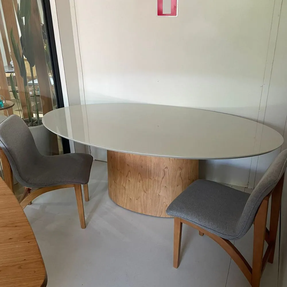 Mesa de Jantar Oval Angel 1,80m x 1m