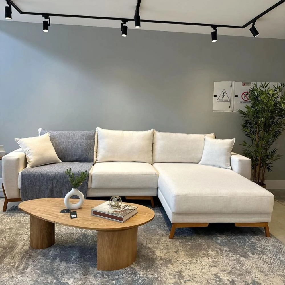 Sofá Império Fixo com Chaise  2,90m - Bianchi Móveis