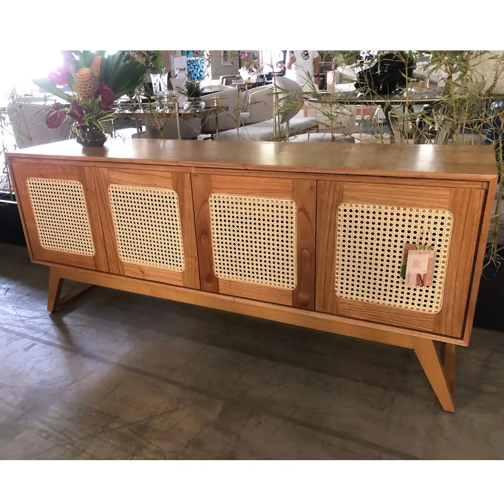 Buffet Firenze 4 Portas Com Tela Ratan 1,80m